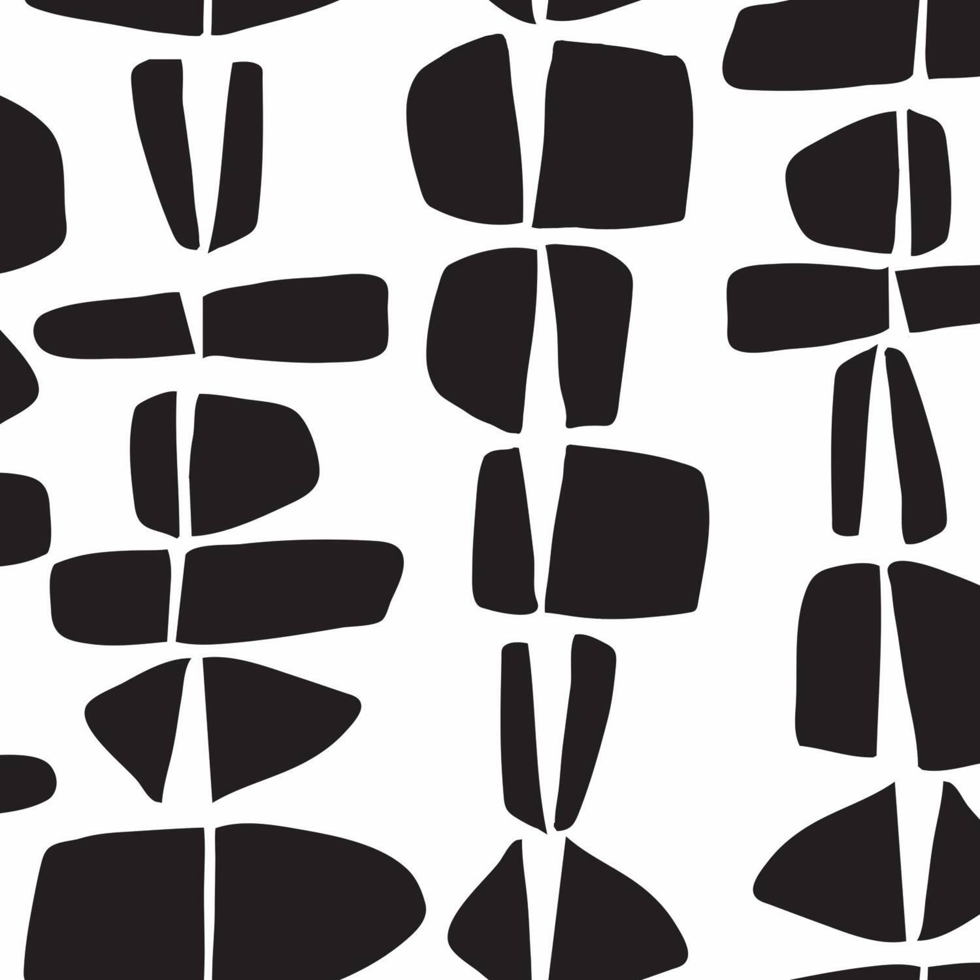RoomMates Black Stacked Stones Peel & Stick Wallpaper